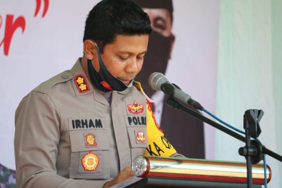 Gerakan Sejuta Masker dan Deklarasi Pilkada Damai Mapolres Boltim Sukses Digelar  