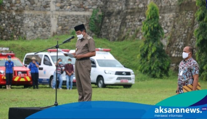 Pimpin Apel Pengamanan Natal dan Tahun Baru, Bupati Sehan Landjar Bacakan Sambutan Kapolri