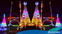 Sambut Natal, Desa Talaitad Raya “Bersinar” Bak Kota Modern