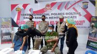 75 tahun hari Bhayangkara, Polres Boltim gelar vaksinasi massal
