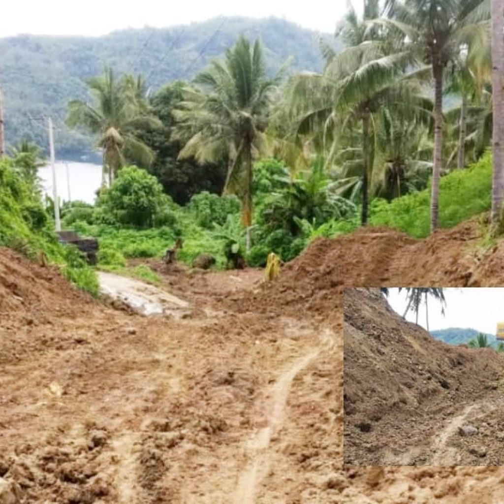 Sempat longsor, Jalur Matabulu – Jiko Belanga dibersihkan