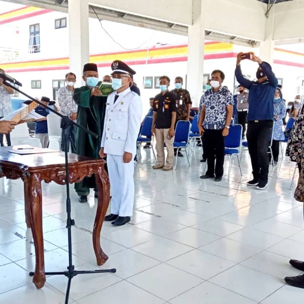 Bupati Sachrul Mamonto tunjuk Dahrin Lentang Pjs Sangadi Bongkudai