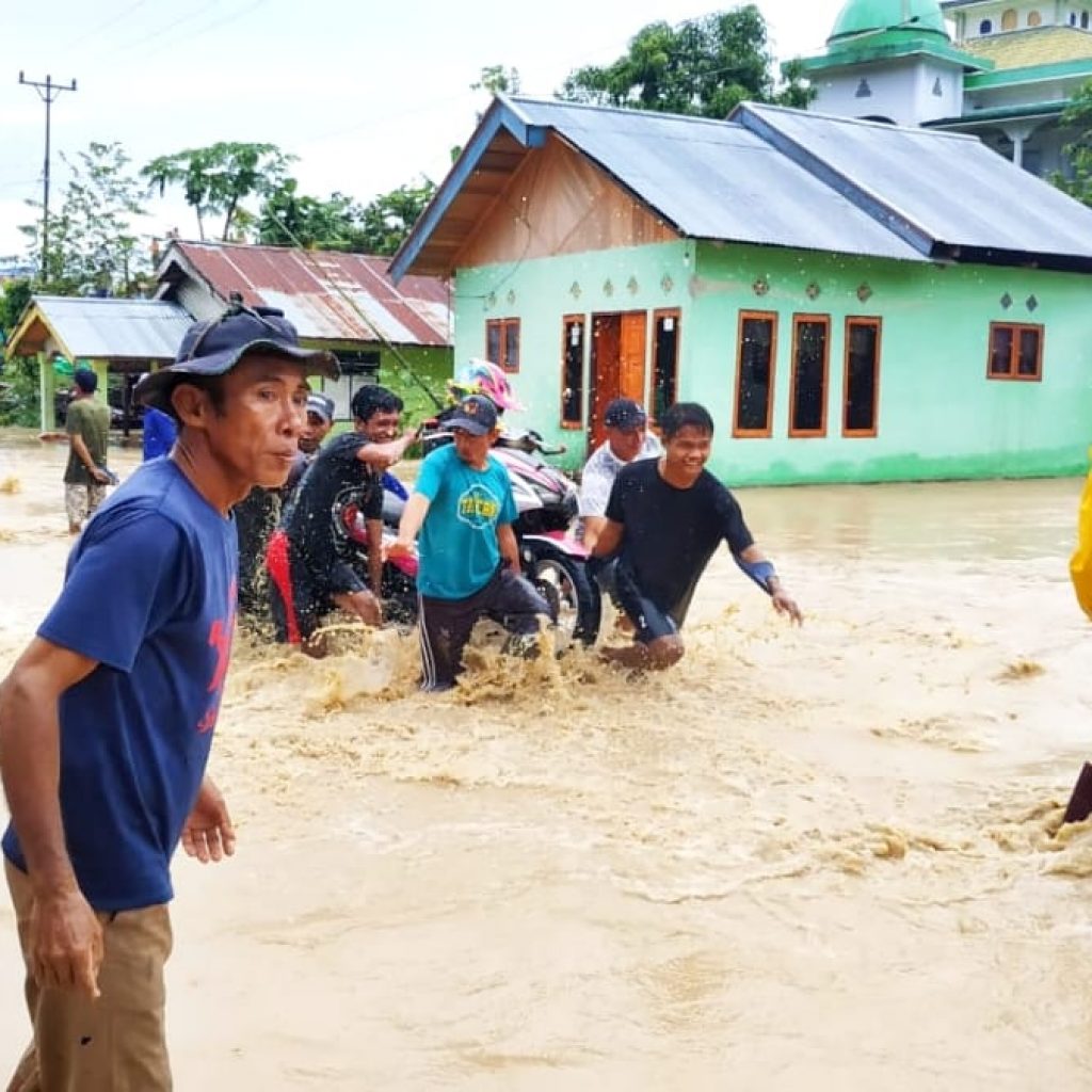 Hujan deras kembali guyur Desa Motongkad Utara, puluhan rumah terendam banjir