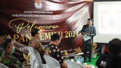 KPU Boltim ikuti peluncuran tahapan Pemilu 2024