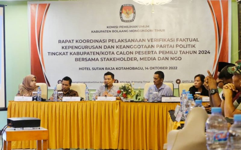 KPU Boltim siap lakukan Verifikasi Faktual Partai Politik