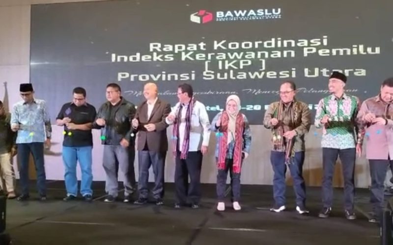 Unik, Bawaslu Sulut Buka Rakor Indeks Kerawanan Pemilu dengan permainan Lato-lato