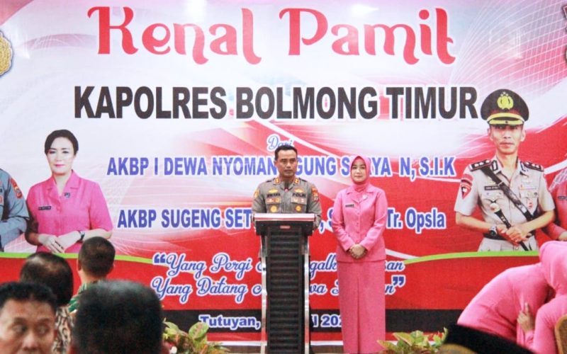 Penuh haru, AKBP I Dewa Nyoman Agung Surya Negara pamit dari Polres Boltim
