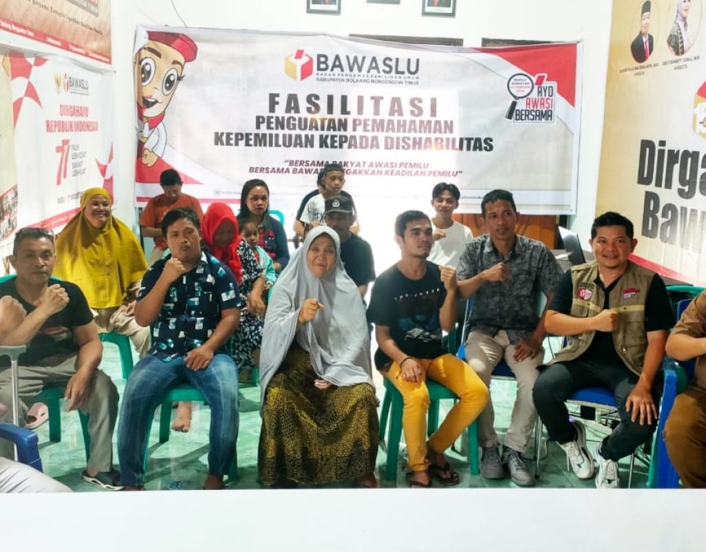 Bawaslu Boltim gelar kegiatan fasilitasi penguatan pemahaman kepemiluan kepada Disabilitas