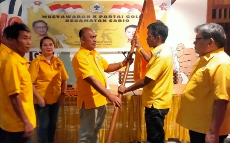Gelar Muscam X, Golkar Sario punya pemimpin baru, Hendra Christovel Lende Janjikan Perubahan