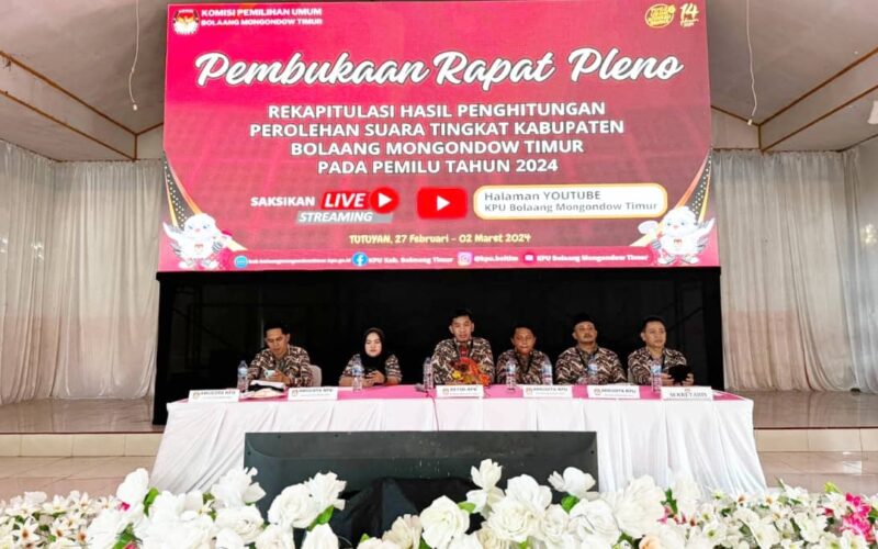 KPU Boltim gelar Rapat Pleno Rekapitulasi Hasil Pemilu 2024