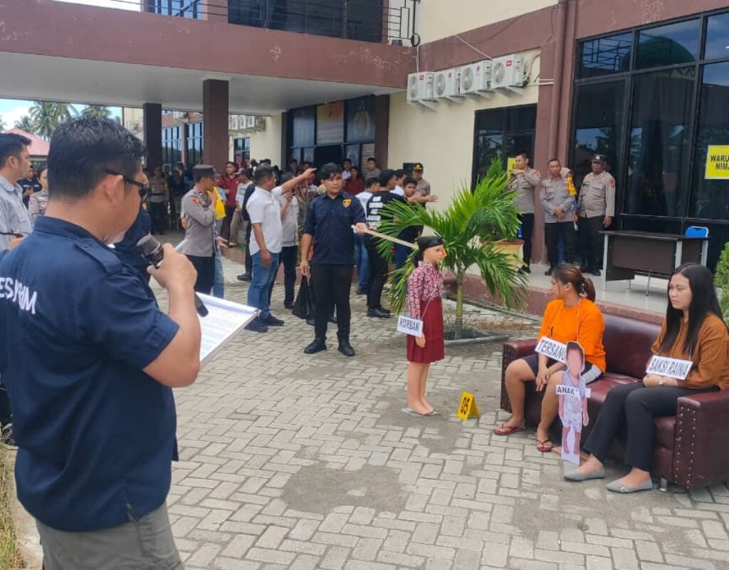 Pembunuh bocah 8 tahun di Boltim peragakan 50 adegan rekonstruksi