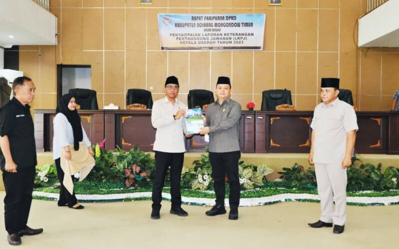 DPRD Boltim gelar Rapat Paripurna penyampaian LKPJ Kepala Daerah tahun 2023
