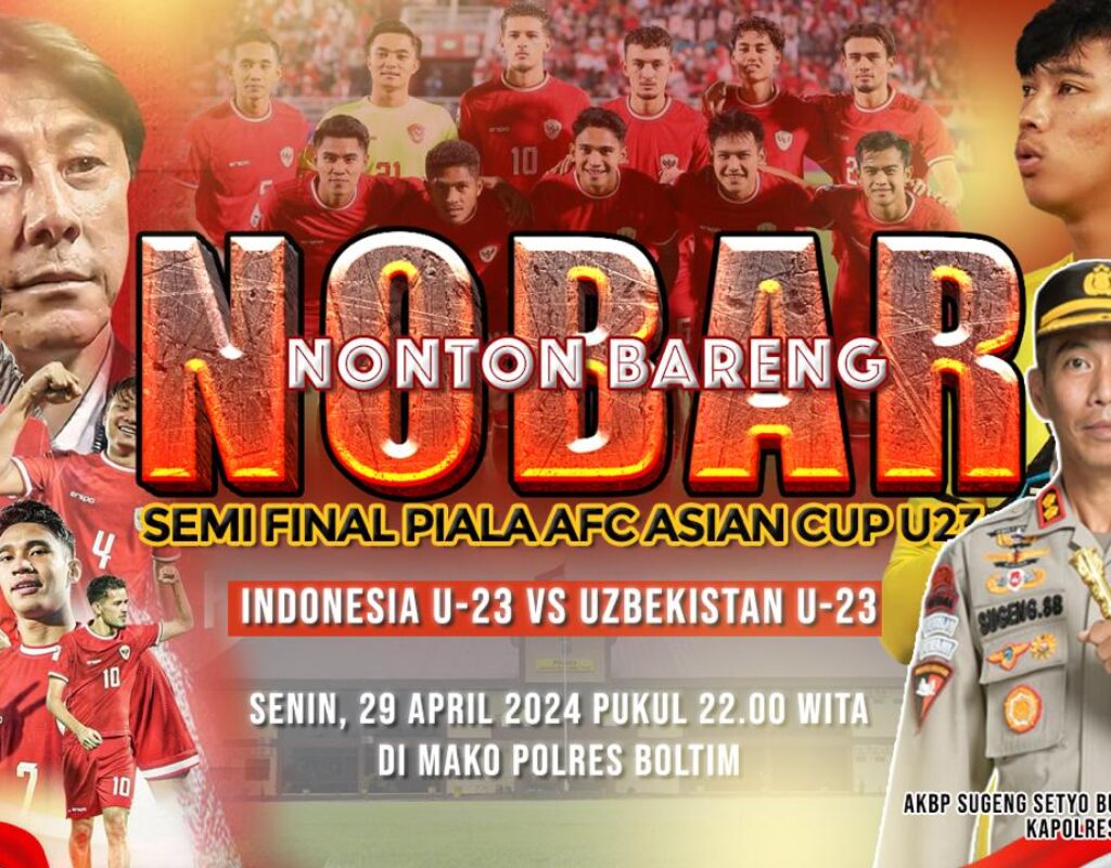Polres Boltim gelar Nobar Semifinal Piala Asia Timnas Indonesia U-23