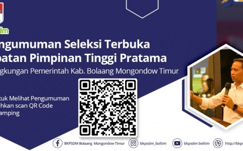 Seleksi terbuka JPTP Pemkab Boltim 2024 selesai, Ini Peserta Yang masuk 3 besar