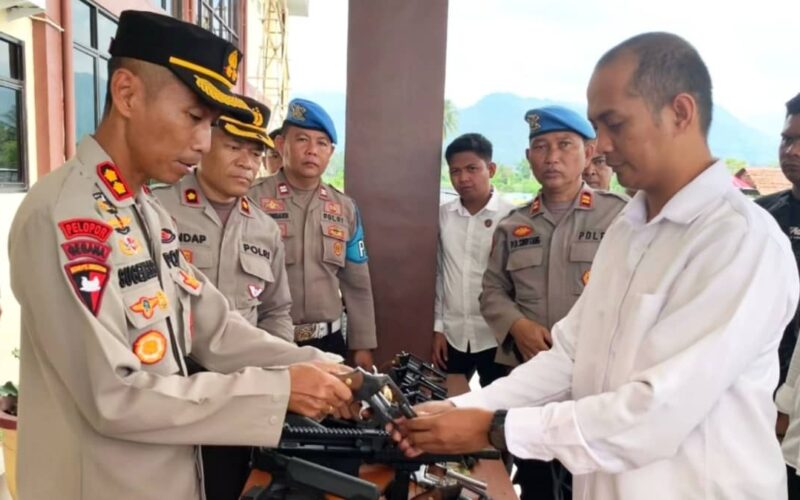 Polres Boltim lakukan pengecekan Senpi Anggota, pastikan tidak ada penyalahgunaan
