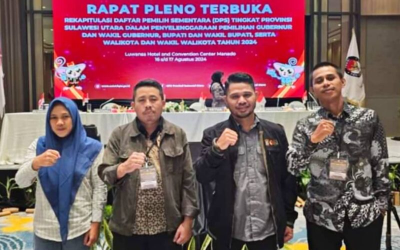 Bawaslu Boltim hadiri rapat pleno rekapitulasi DPS tingkat Provinsi Sulut