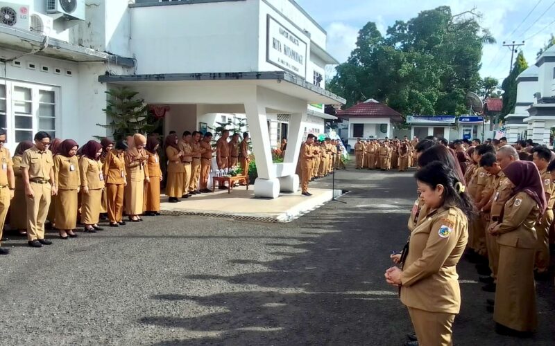 Rendy Mangkat pimpin apel perdana Pemkot Kotamobagu