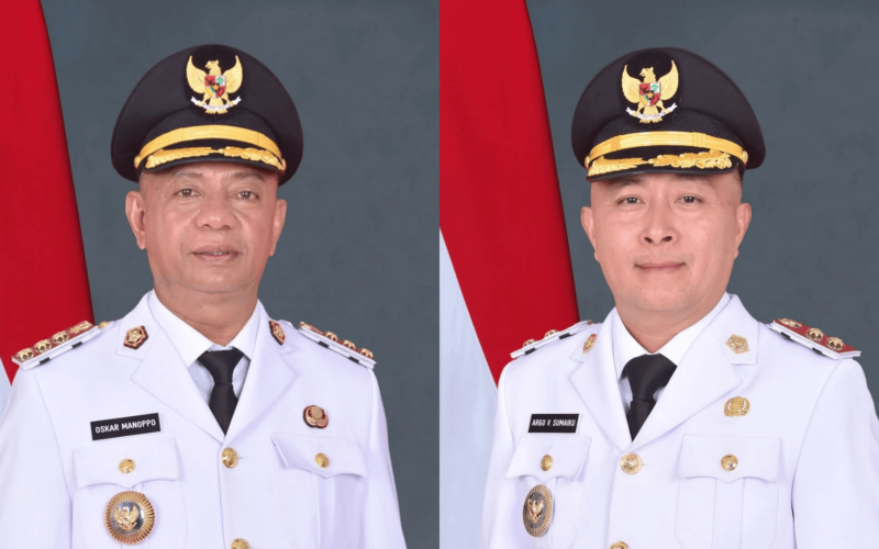 Oskar Manoppo dan Argo Vinsensius Sumaiku Resmi Jabat Bupati dan Wakil Bupati Boltim