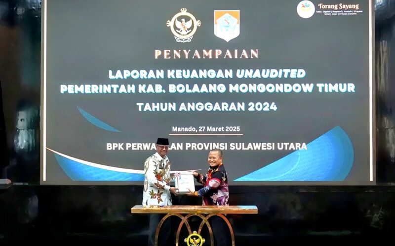 Bupati Oskar Manoppo serahkan Laporan Keuangan Unaudited Pemkab Boltim 2024 kepada BPK Sulut