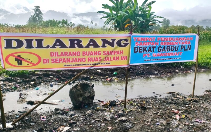 DLH Boltim larang warga buang sampah sembarangan di Tutuyan