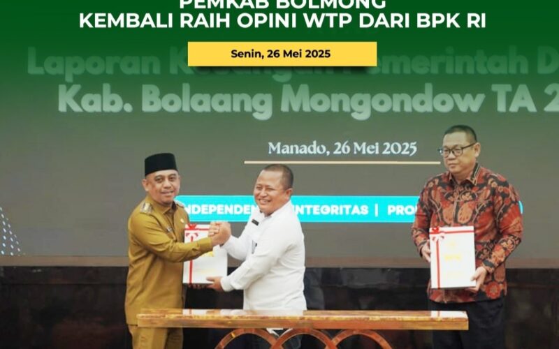Bolmong Raih WTP, Bupati Yusra Tegaskan Komitmen Jaga Transparansi dan Akuntabilitas