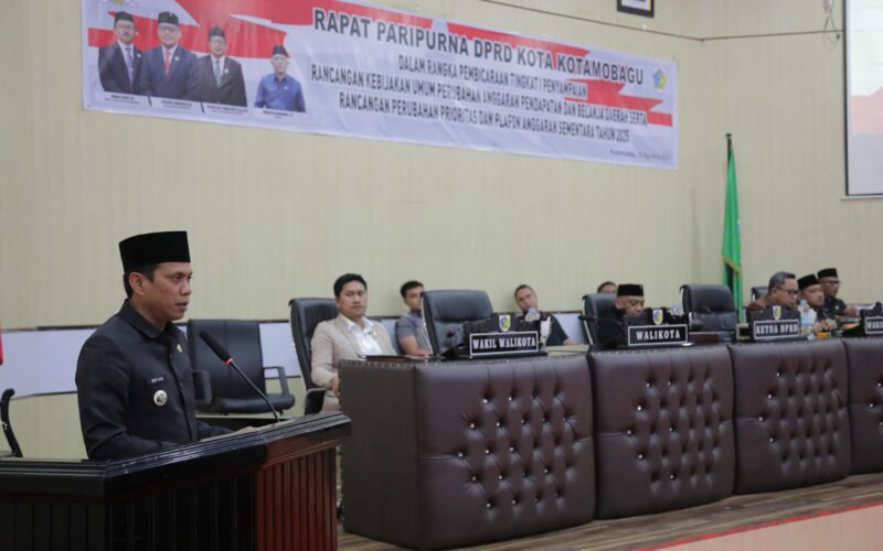 Wali Kota Kotamobagu Sampaikan Rancangan Perubahan APBD 2025 di DPRD