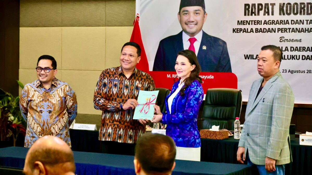 Gubernur Sherly apresiasi program sertipikasi tanah ATR/BPN