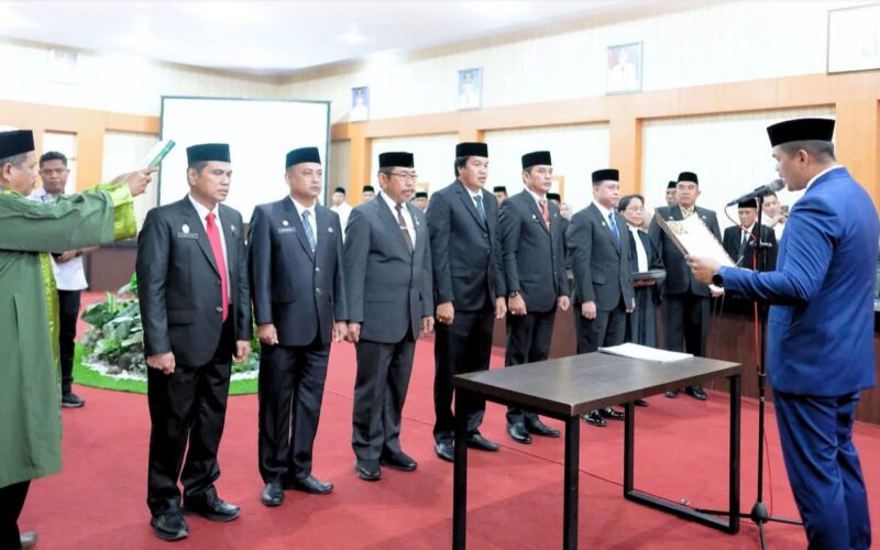 Bupati Uji Nurdin Resmi Lantik, 7 pejabat pimpinan tinggi pratama