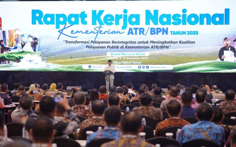 Menteri Nusron Wahid Buka Rakernas ATR/BPN 2025, Tegaskan Tiga Agenda yang Harus Tuntas