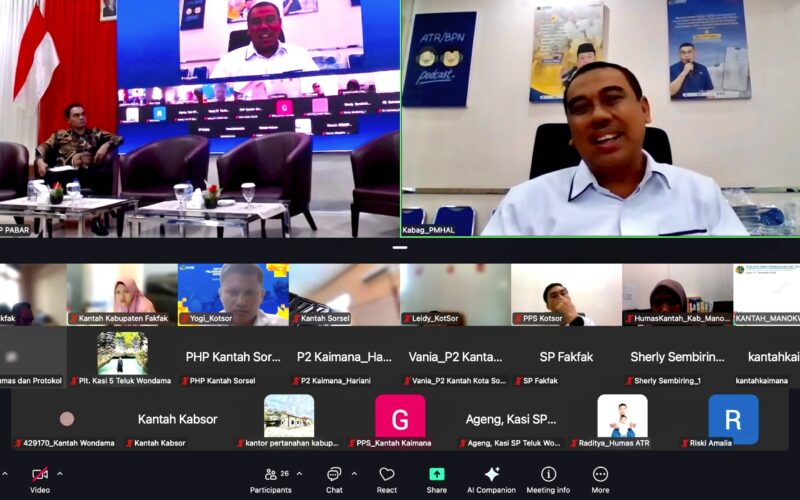 ATR/BPN Dorong Kanwil Papua Barat Optimalkan Strategi PESO