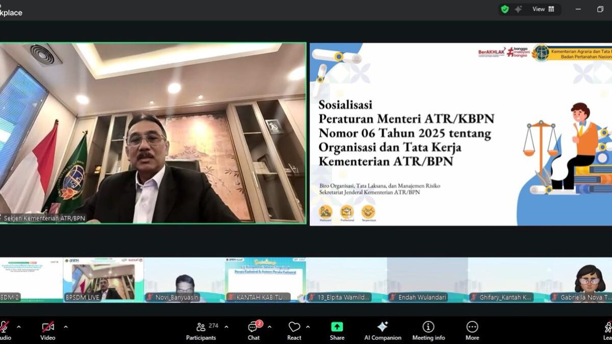 Sekjen ATR/BPN Tekankan 4 Pesan Penting ke Jajaran