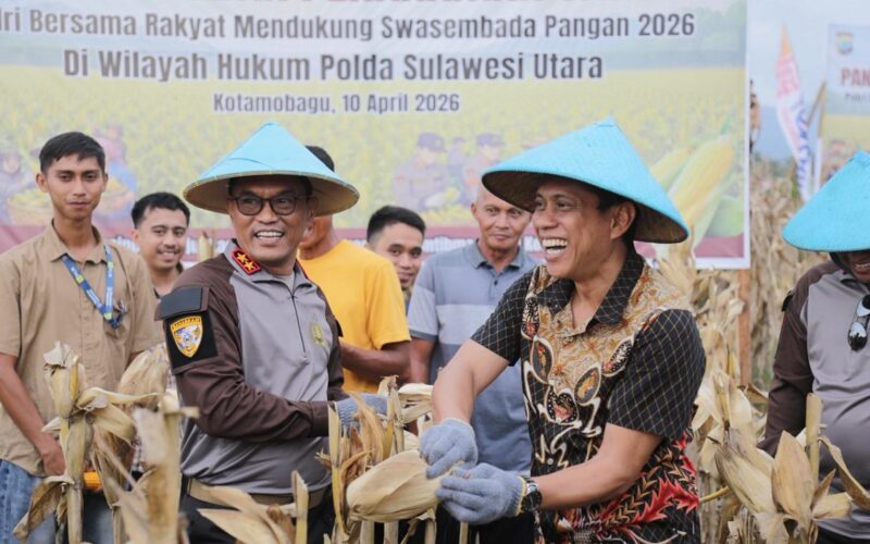 Wali Kota Weny Gaib Hadiri Panen Raya Jagung di Kotamobagu