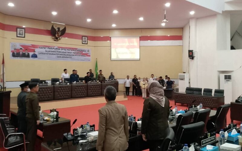 Wawali Rendy Mangkat Bacakan LKPJ 2025 di DPRD Kotamobagu