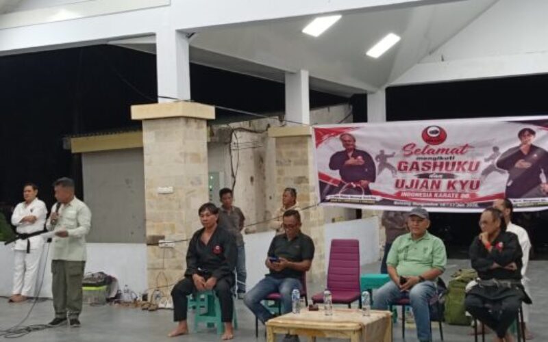 Ashari Sugeha Buka Ujian Kyu Inkado Bolmong, Dorong Pembinaan Karateka Berprestasi