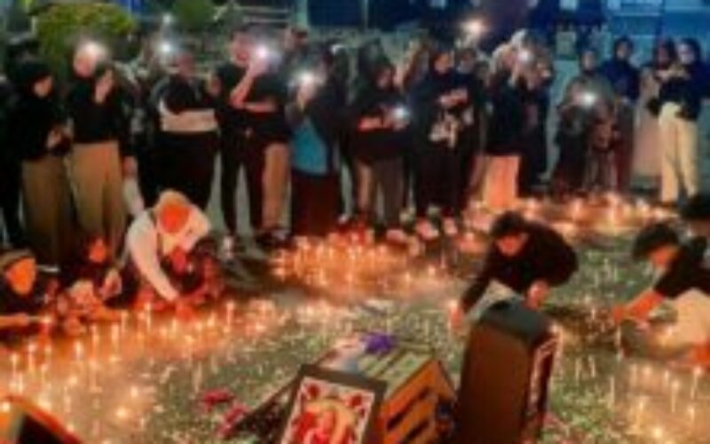 Justice For Aqib Menggema di Pemalang Ribuan Lilin Dinyalakan